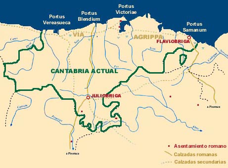 Mapa del territorio cántabro
